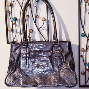 Mark Cross 1845 snakeskin print leather purse